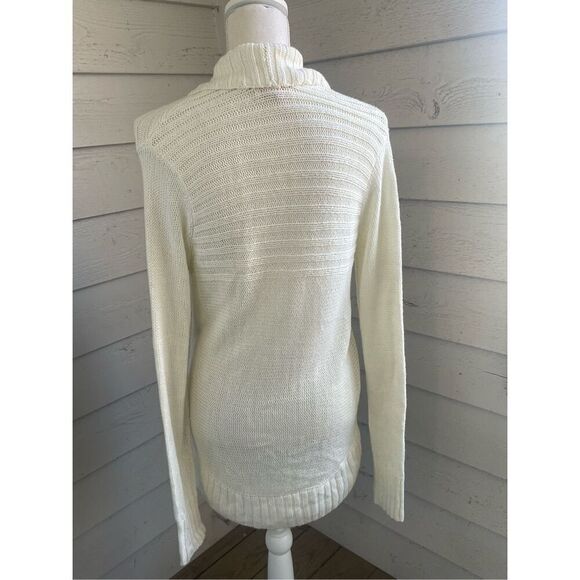 Lilly Pulitzer Cream Front Clasp Open Front Cardigan Sweater M - Picture 13 of 14